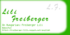 lili freiberger business card